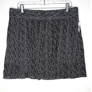 2011 GAP Black White Abstract Print Mini Skirt Size 12 NWT Pockets